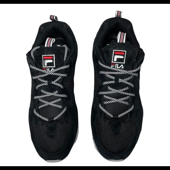 Fila Mens Ray Tracer Black/White Lifestyle Running - Picture 7 of 7